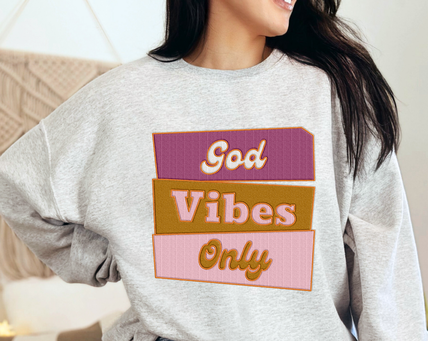 Christian Apparel- God Vibes Only-Sweatshirt Style-0