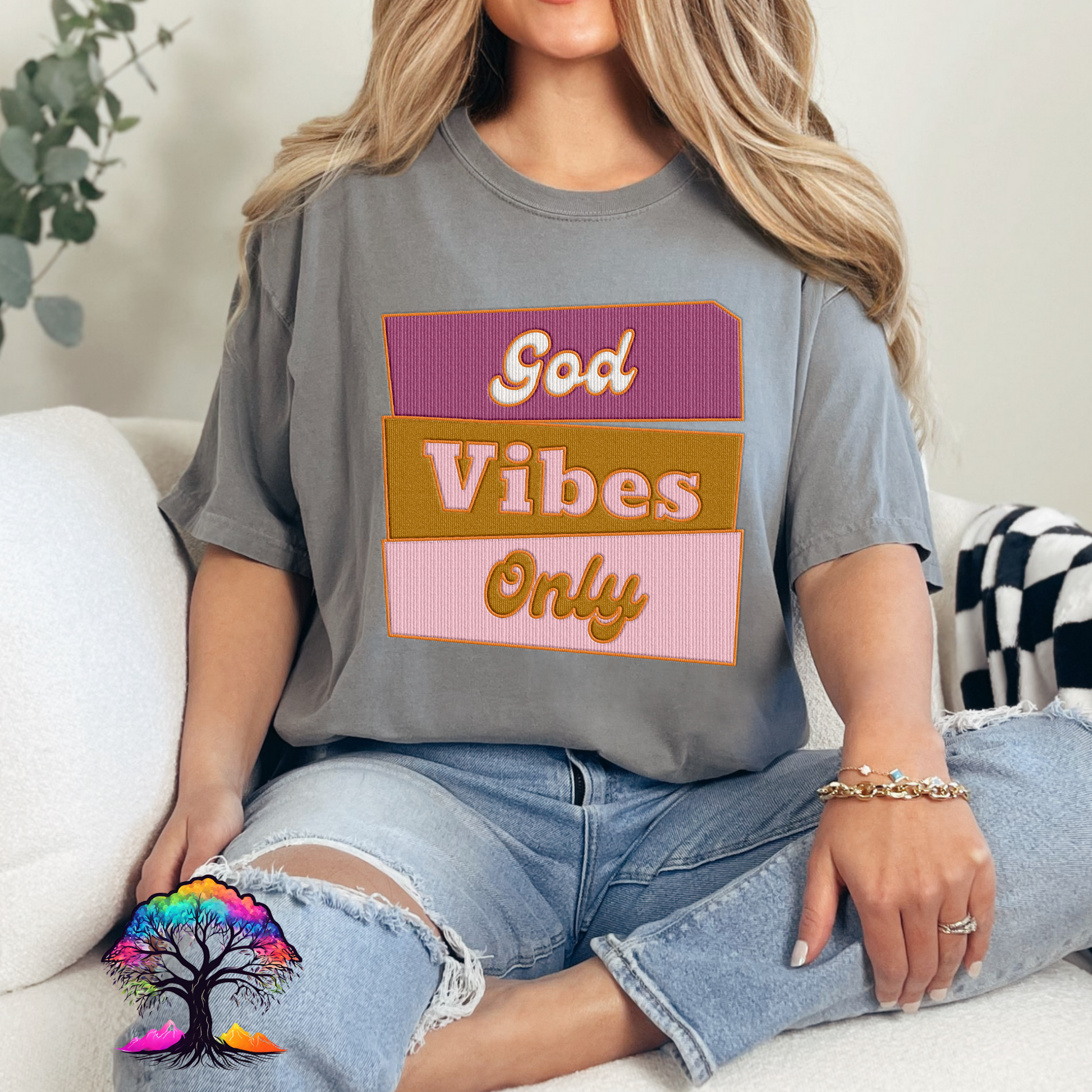 Christian Tshirt- God Vibes Only- Boutique Brand-0
